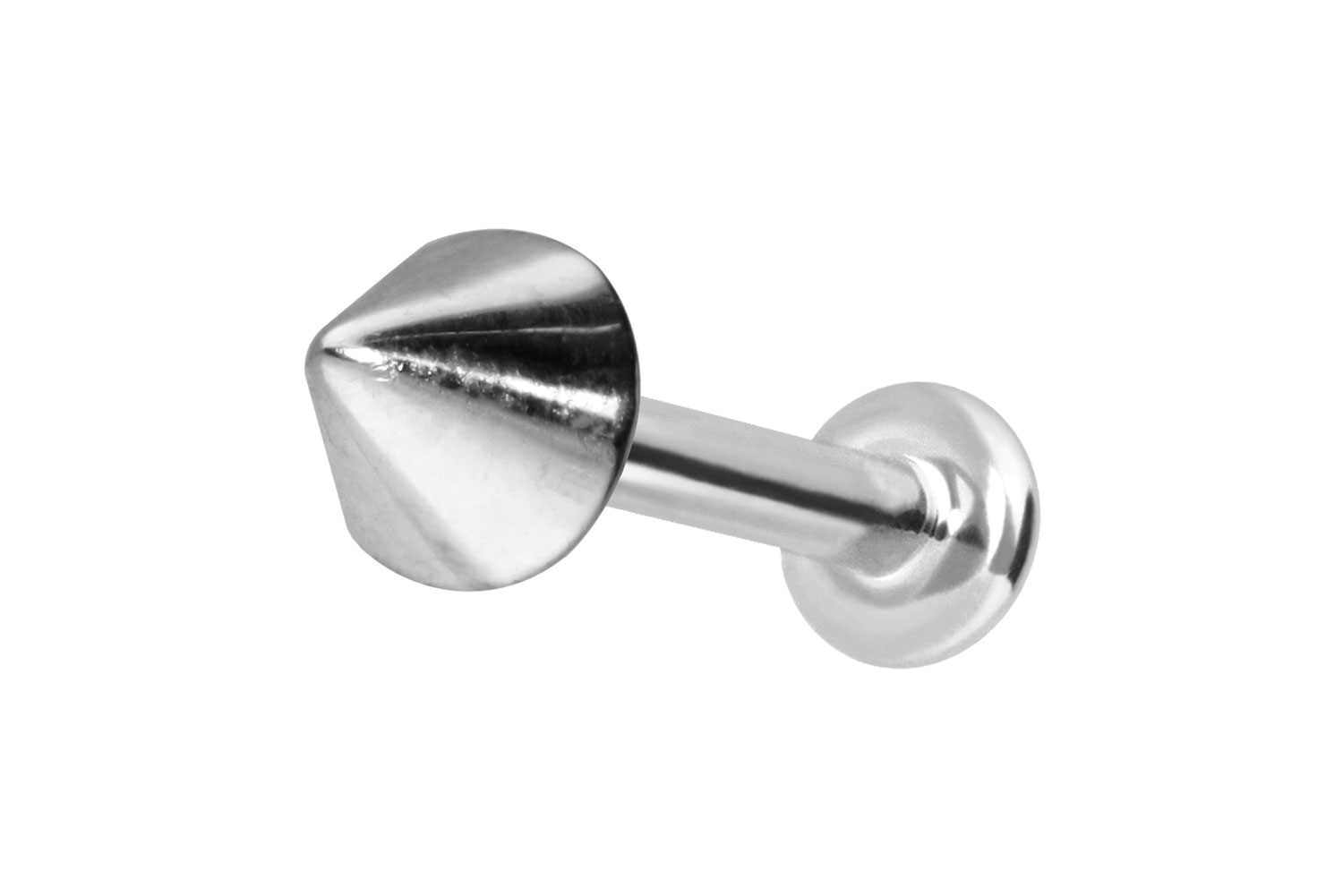 14 Karat Gold Labret Piercing mit Push Fit SPITZE